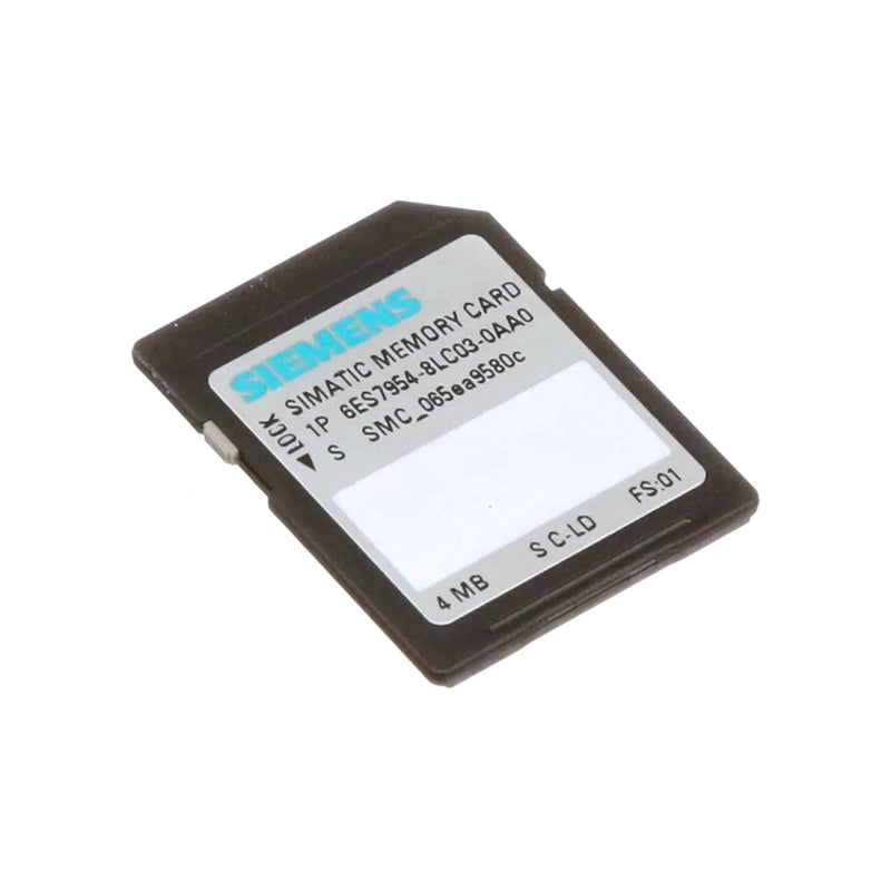SIMATIC memory card Siemens 6ES7954-8LC03-0AA0 for industrial automation data storage.