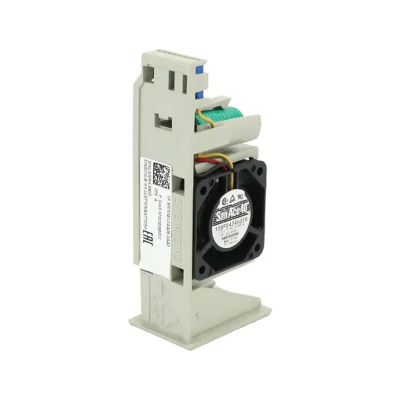 Siemens 840D/DE battery insert with fan for NCU, ensuring data retention and cooling in CNC systems.