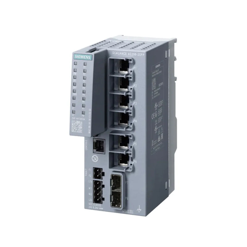 Siemens 6GK5206-2BS00-2AC2 SCALANCE XC206-2SFP, managed Industrial Ethernet switch, 6 RJ45 & 2 SFP ports