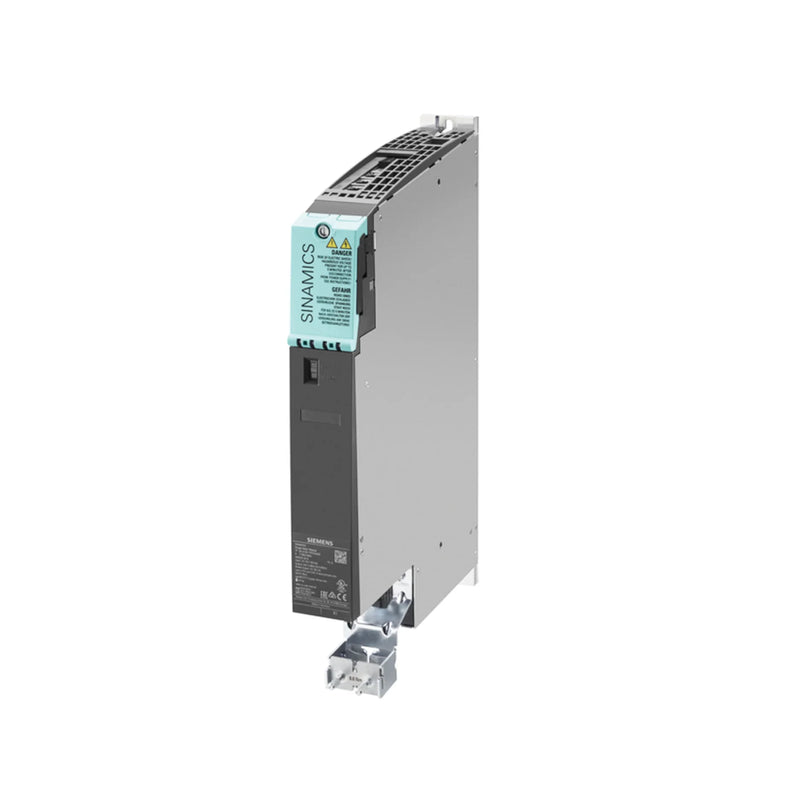 Siemens 6SL3120-1TE21-0AA3 power module, 10A, integrated chopper for high-performance modular automation systems.