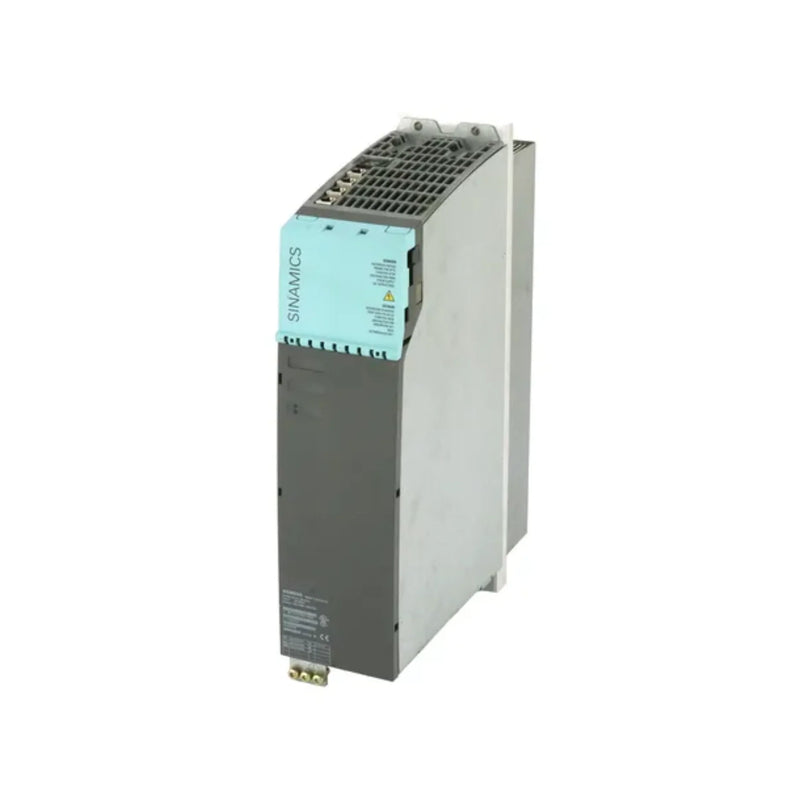 Siemens 6SL3121-2TE21-0AA3 dual motor module, 2 × 10 A output, ideal for industrial automation applications.