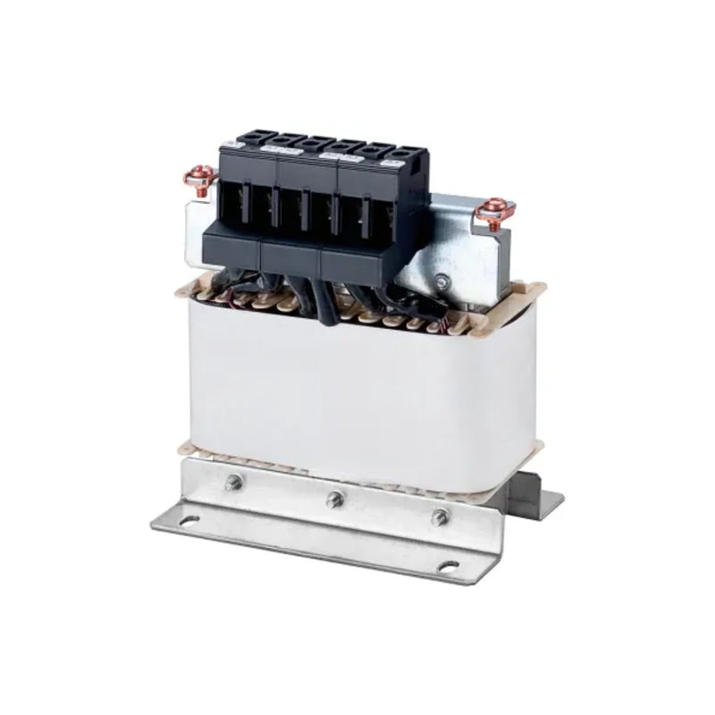 Siemens line filter for 4 kW SINAMICS G120X, ensuring EMC compliance and reducing electrical interference.