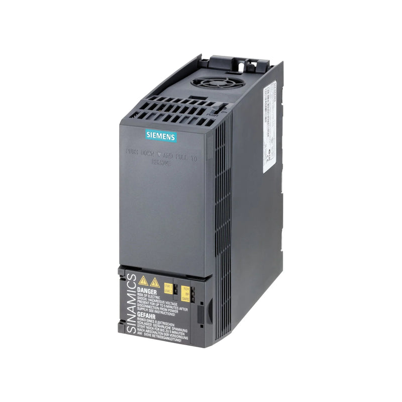 Siemens 6SL3210-1KE12-3AB2 SINAMICS S120 motor module, 23 A, 600 V DC, ideal for precise industrial motion control.