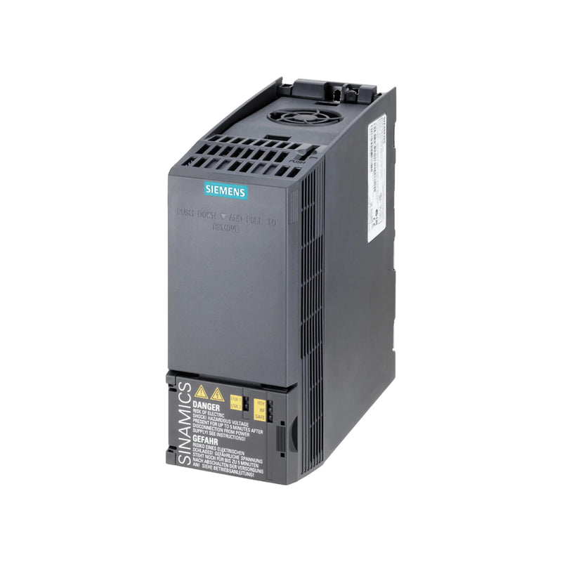 Siemens 6SL3210-1KE14-3UF2 power module for precise motor control in industrial automation settings.