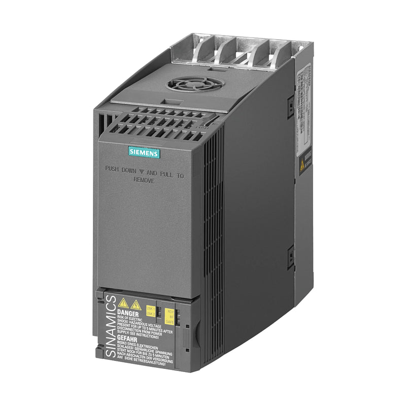Siemens PM240-2 Module, 37 kW, 3AC 400 V, with brake chopper for use in SINAMICS G120 industrial settings.