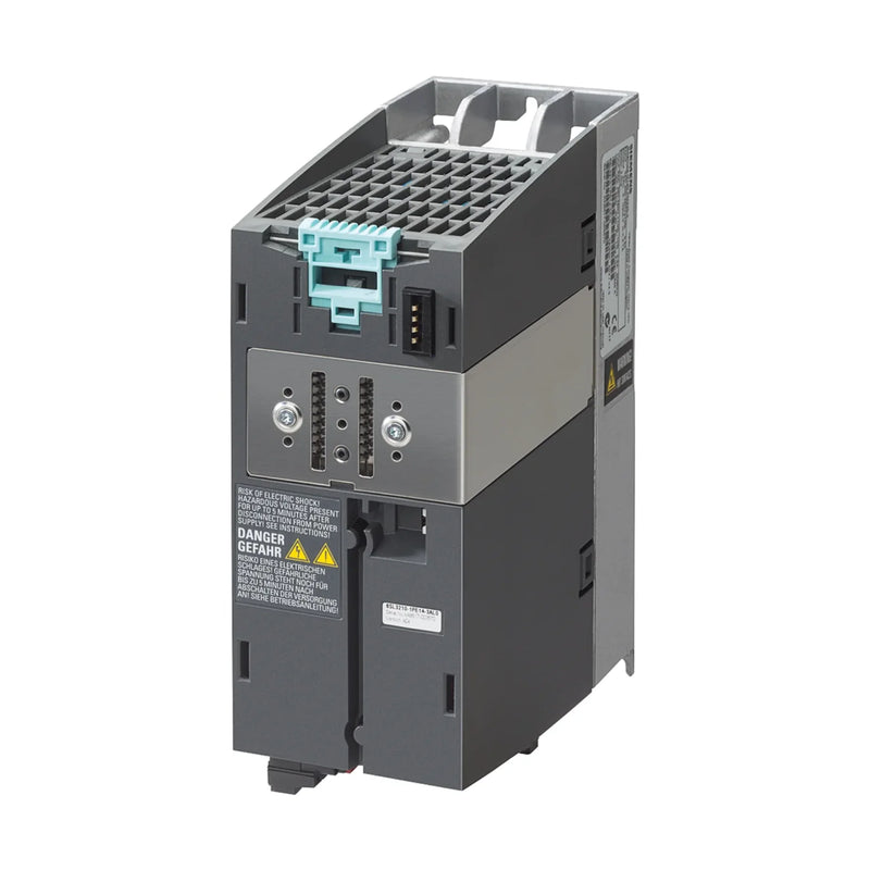 Siemens 6SL3210-1KE22-6UF1 drive, 11 kW, UL-certified, with EMC filter and multiple PNP digital inputs.