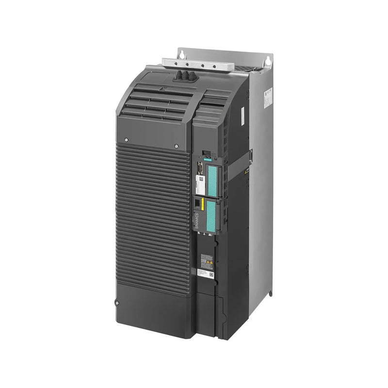 High-efficiency Siemens module 6SL3210-1KE31-7AF1, 15kW, 3AC 400V, compact design, built-in braking for motor control.