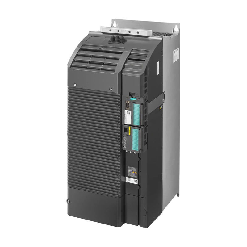 Siemens G120C converter, 37 kW, 400V with EMC filter, brake chopper; compact motor control unit.