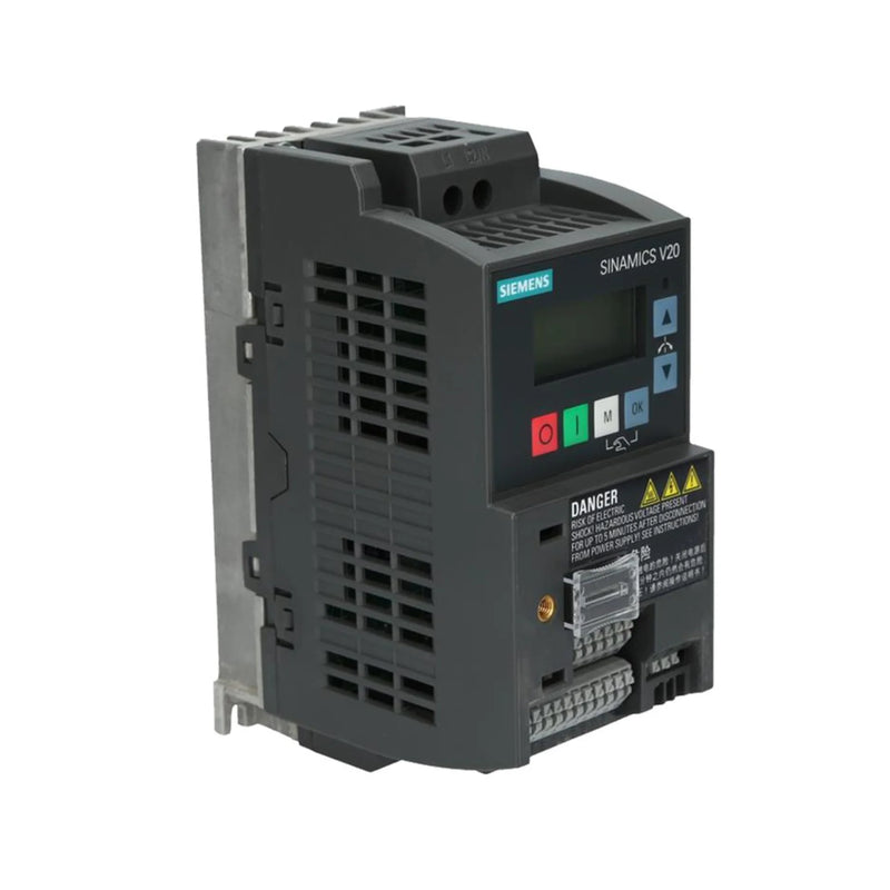Siemens 6SL3210 G120X drive, 15 kW, IP55-certified with C1 EMC filter, suitable for pump and fan tasks.