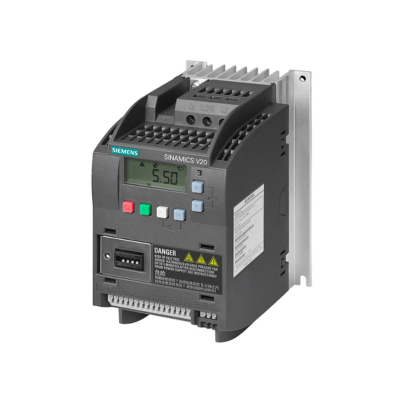 Siemens 6SL3210-5BE21-1UV0 PM240-2 module, 11 kW, integrated brake chopper, for industrial applications.