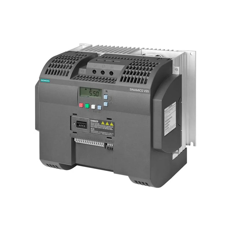 Siemens 6SL3210-5BE31-5CV0 G120C 15 kW drive with CANopen and STO for secure, compact control in industrial settings.