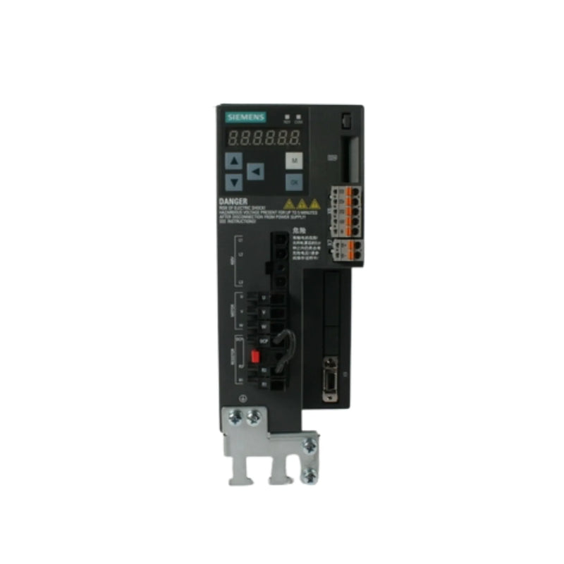 Siemens 6SL3210-5DE21-8UA0 S120 module, 400 V, 210 A, ideal for precise motor control in industry.