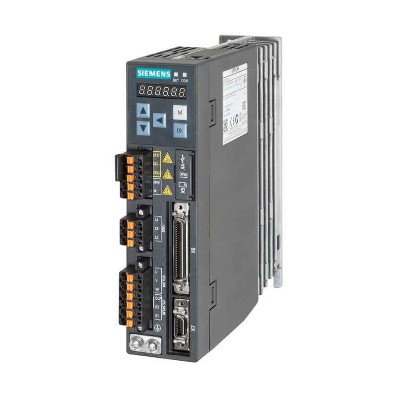 Siemens 6SL3210-5FB10-1UA2 SINAMICS S120 power module, 400 V, 10 A, for accurate motor control in industrial settings.