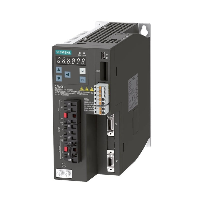 Siemens SINAMICS S120 power module, 400 V, 12 A, ideal for controlling industrial motors.