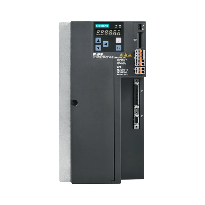 Siemens 6SL3210, SINAMICS S120 module, 400 V, 13 A, designed for industrial motor management.
