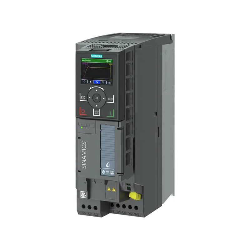 Efficient Siemens 6SL3220-3YE22-0UF0 power module, 222 A, designed for precise motor and motion control applications.