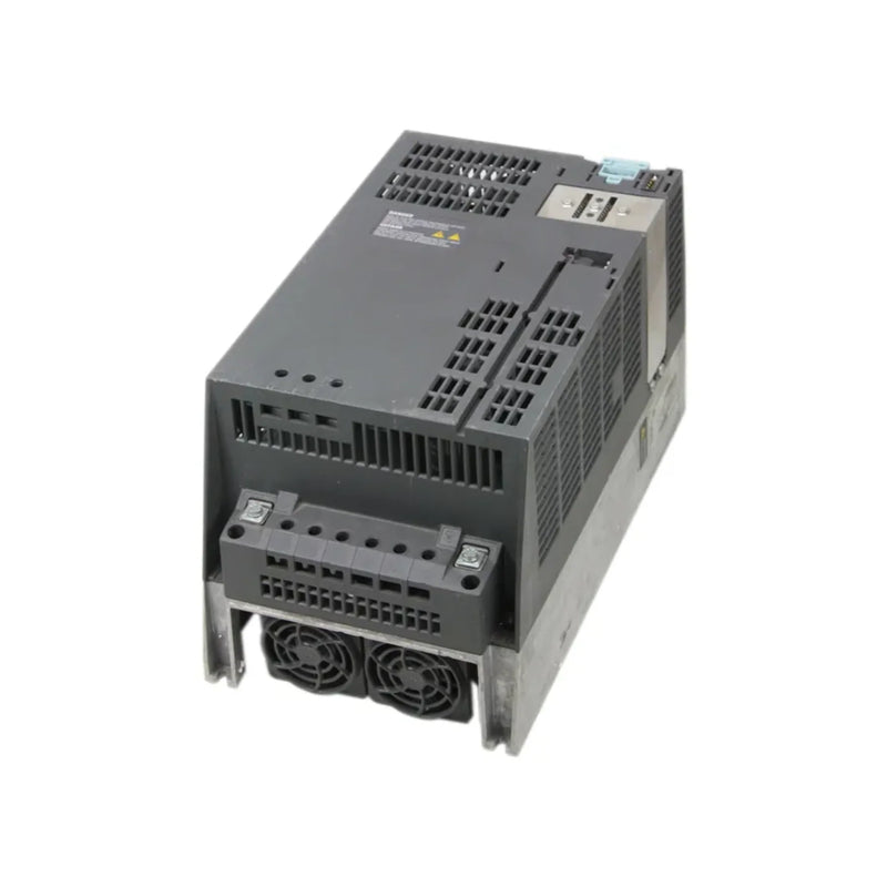 Siemens SINAMICS G120 PM240-2 power module, providing 37 kW with built-in braking chopper for optimal motor control.