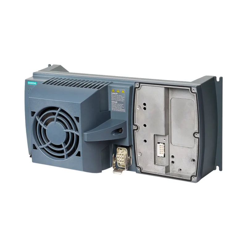 Siemens 6SL3525-0PE27-5AA1 G150 drive, 132kW motor controller with integrated cooling and EMC filtering for industry use.