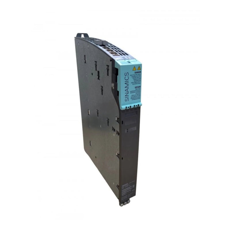 Siemens module 6SL3120, 600V DC, dual 50A outputs for precision in multi-axis motor management.