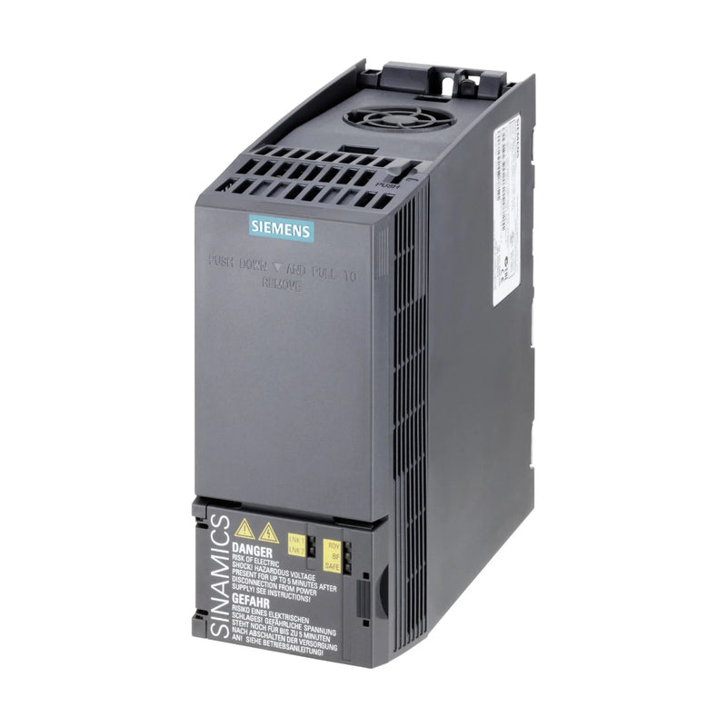 SINAMICS G120 module, 7.5 kW, 3AC 400V, includes brake chopper, suitable for efficient motor management.