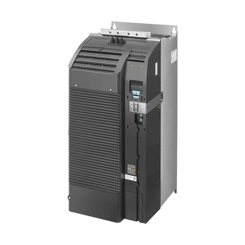 Siemens converter, 22 kW, 3AC 400V, compact design with EMC filter and integrated brake chopper.