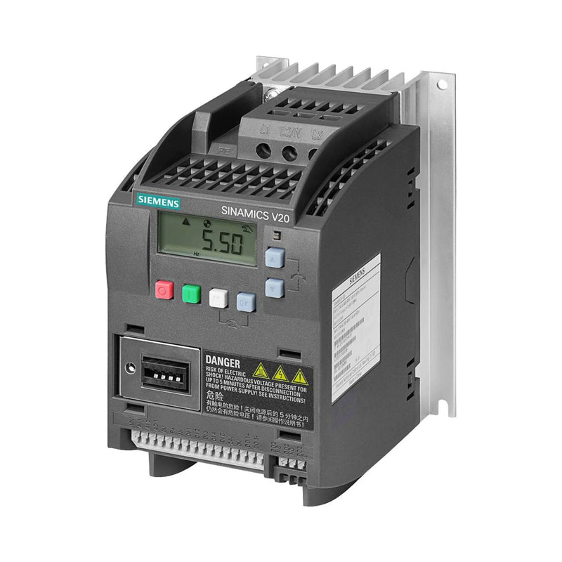 Compact Siemens inverter for 3-phase motor control, 15kW, 400V, efficient industrial automation use.