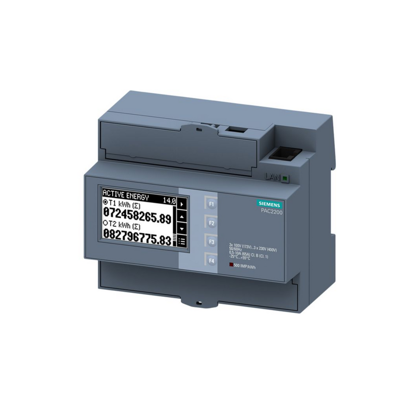Siemens 7KM2200-2EA40-1EA1 SENTRON PAC2200 meter, 400V, PROFINET, industrial energy monitoring.