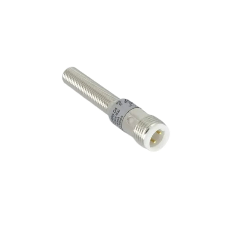 Allen-Bradley 872C-D2NP8-D4 sensor featuring an 8mm barrel, 2mm sensing range, 5-30V DC, and 4-pin quick disconnect.