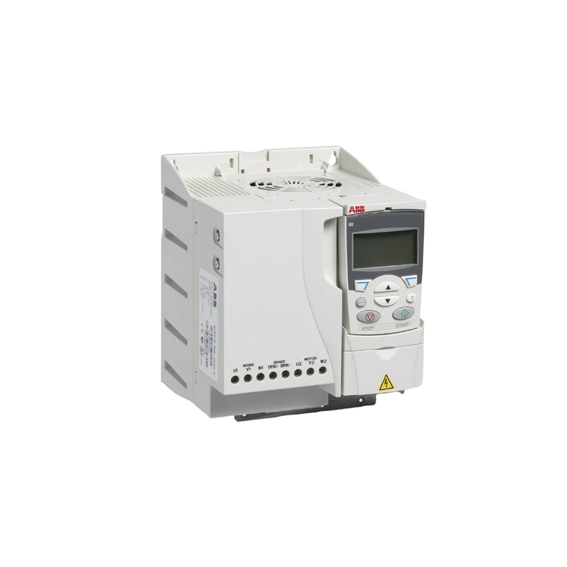Control pumps and fans efficiently with ABB ACS310-03E-17A2-4, a 7.5 kW VFD suited for HVAC and industrial automation.