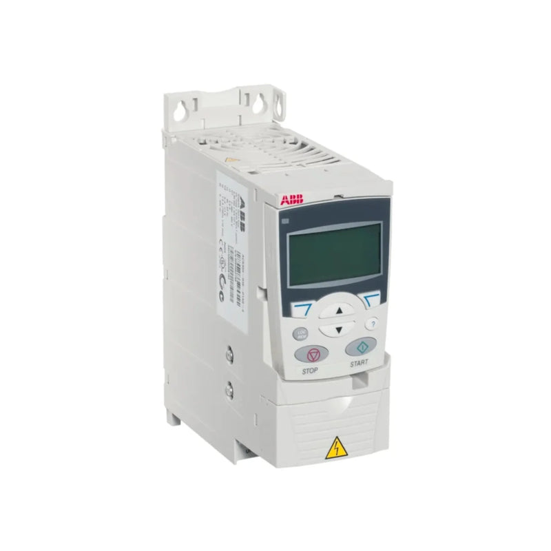 Compact ABB VFD 1.5 HP, 480 V, IP20 designed for motor control in small industrial environments needing efficiency.