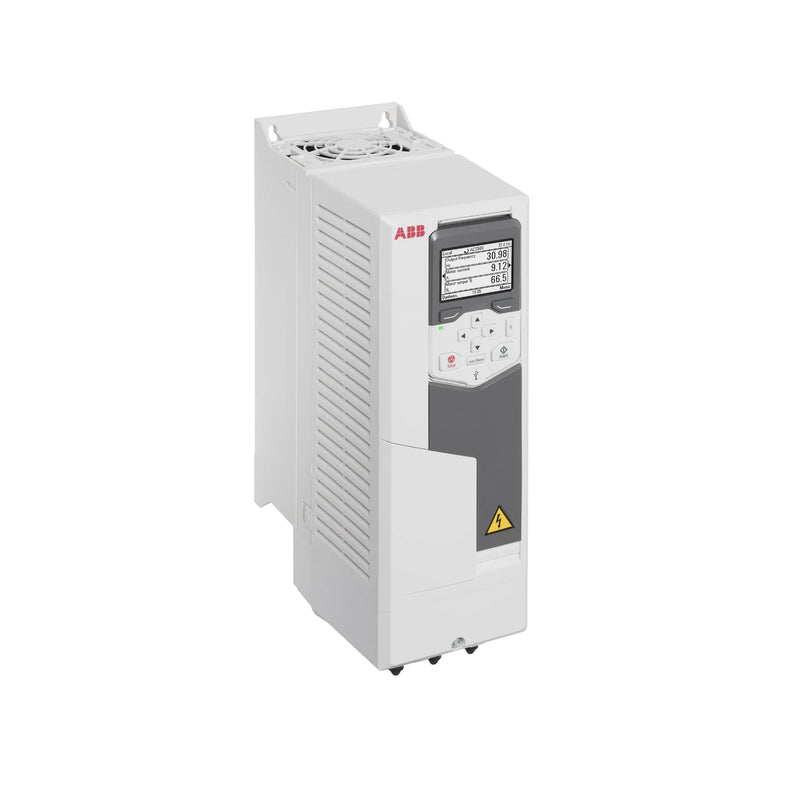 ABB ACS580-01-07A3-4 VFD, 3 kW, 400V AC, 7.2 A, IP21, suitable for compressors, pumps, fans, and industrial uses.