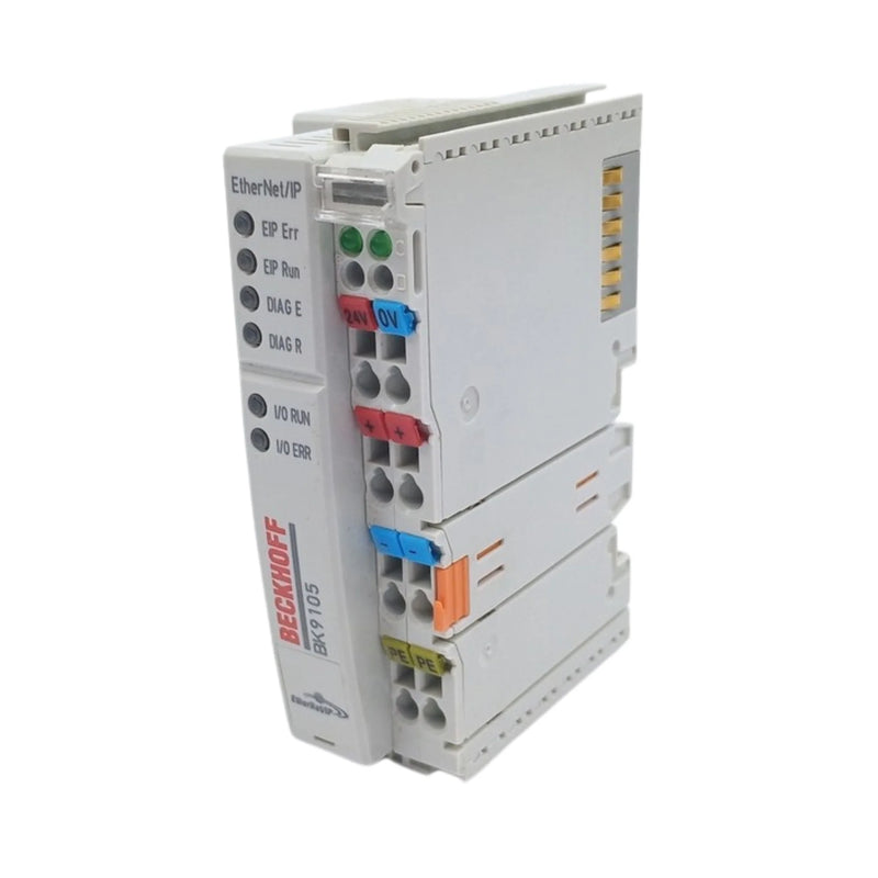 Beckhoff BK9105 bus coupler for EtherNet/IP, modular I/O, DIN-rail compatible design