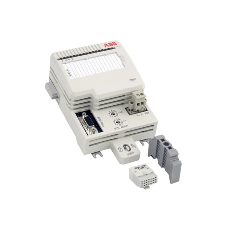 ABB CI801 module connects drives to control systems for streamlined communication and enhanced monitoring.