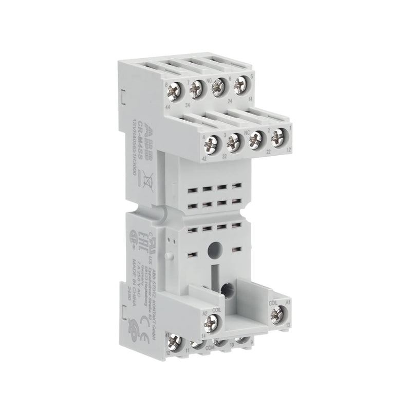ABB CR-M4SS contactor module for motor control, power switching, compact, reliable, industrial use.