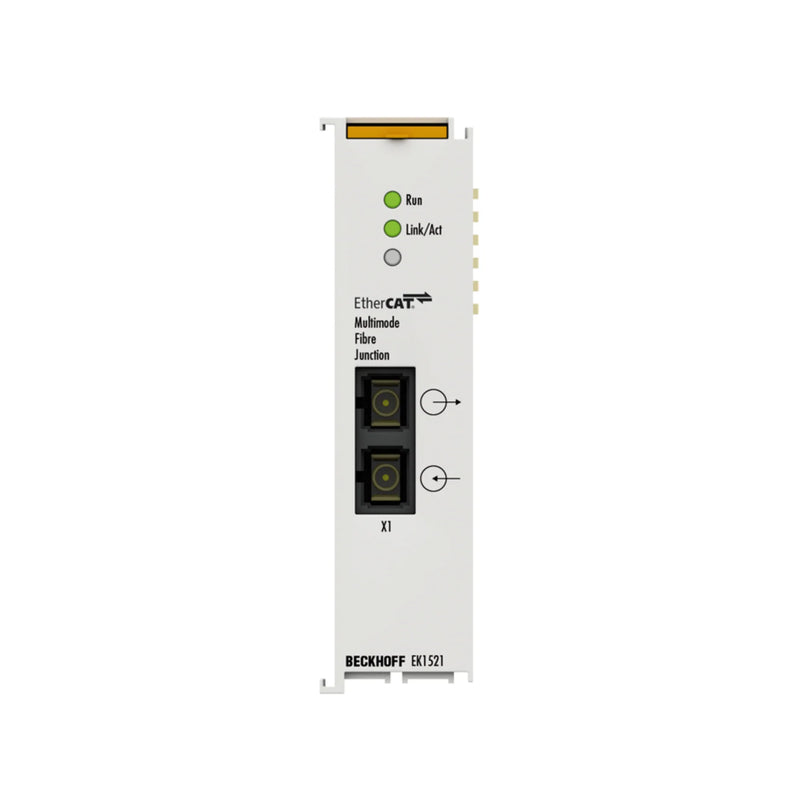 Beckhoff EK1521 coupler for automation, enabling smooth network communication and protocol conversion.