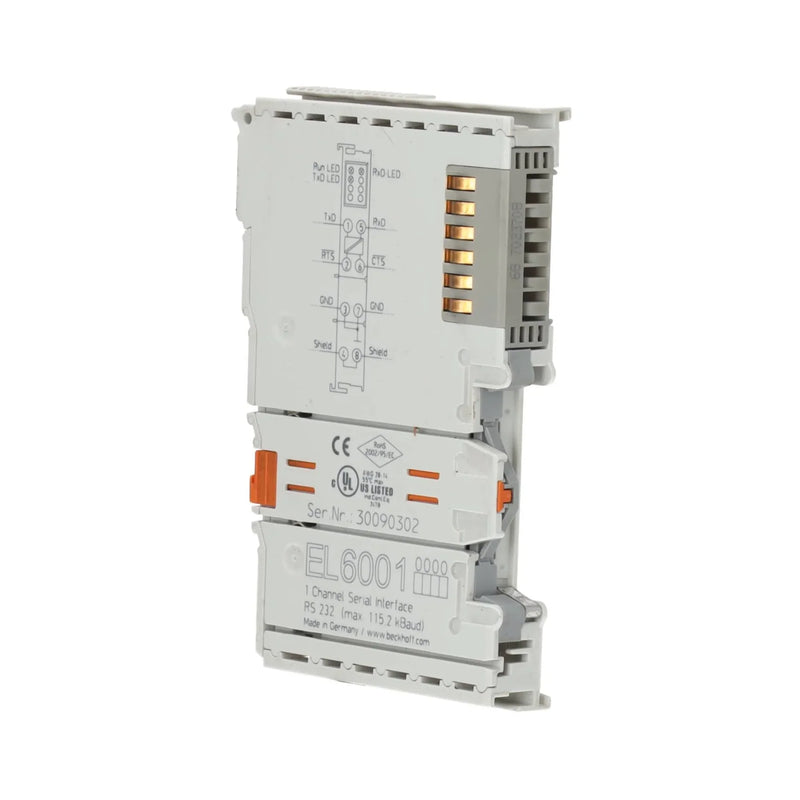 Beckhoff EL6001 RS232 terminal, single-channel, designed for EtherCAT systems