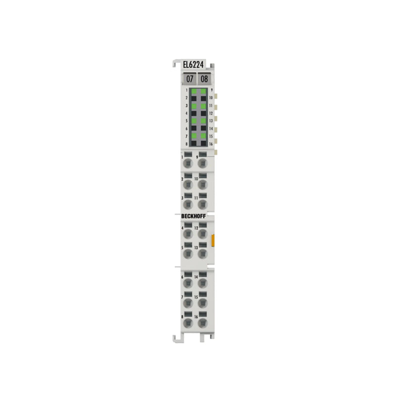 Beckhoff EL6224 terminal links sensors and actuators for smart EtherCAT automation. Compact and versatile device.