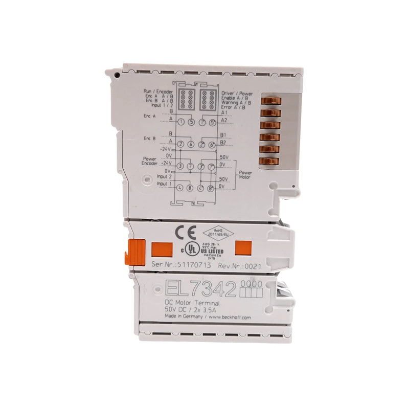 Beckhoff EL7342 motor output terminal, 2-channel, 24 V, PWM control for automation applications