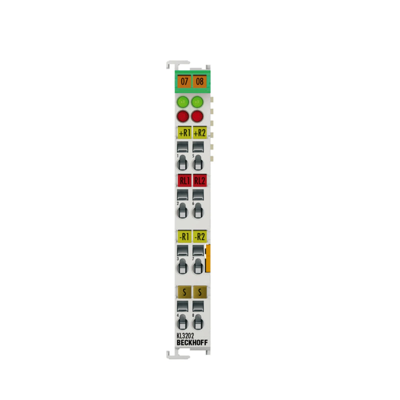 Beckhoff KL3202 terminal 2-channel, 16-bit, for precise temperature control in automation systems.