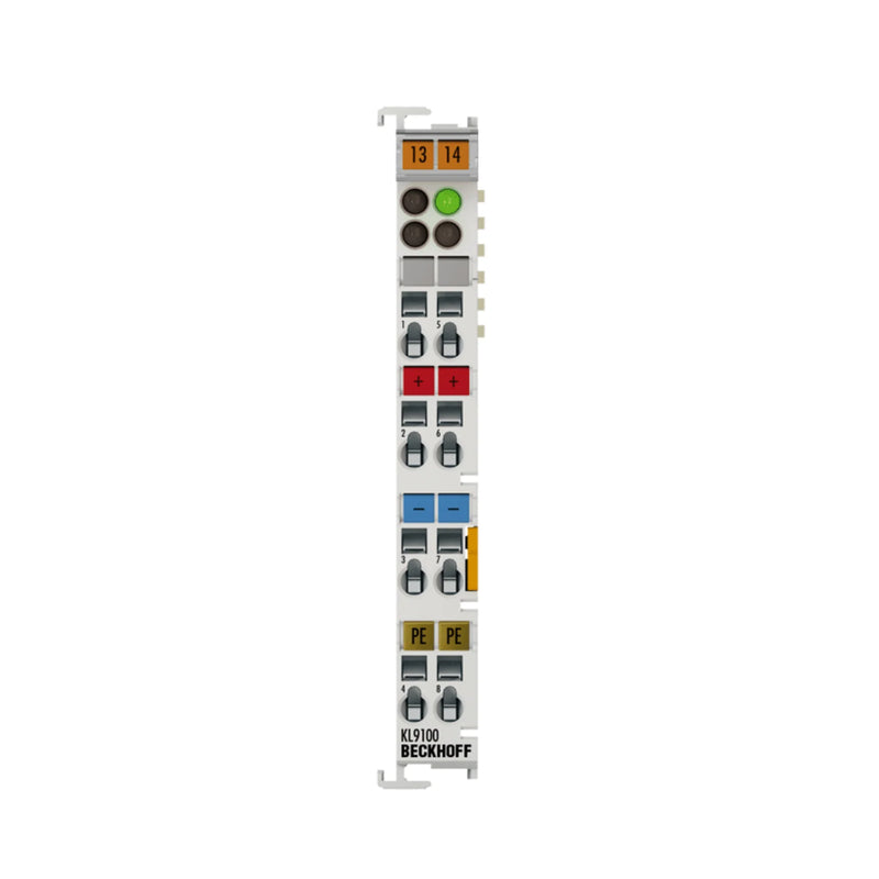 Beckhoff KL9100 Power End Terminal for reliable Bus Terminal systems and stable voltage supply.