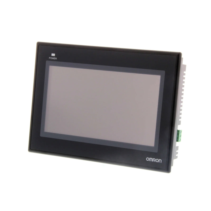 Omron NB7W-TW01B-V1 7-inch TFT color touchscreen HMI with Ethernet and USB host ports, ideal for industrial automation control.
