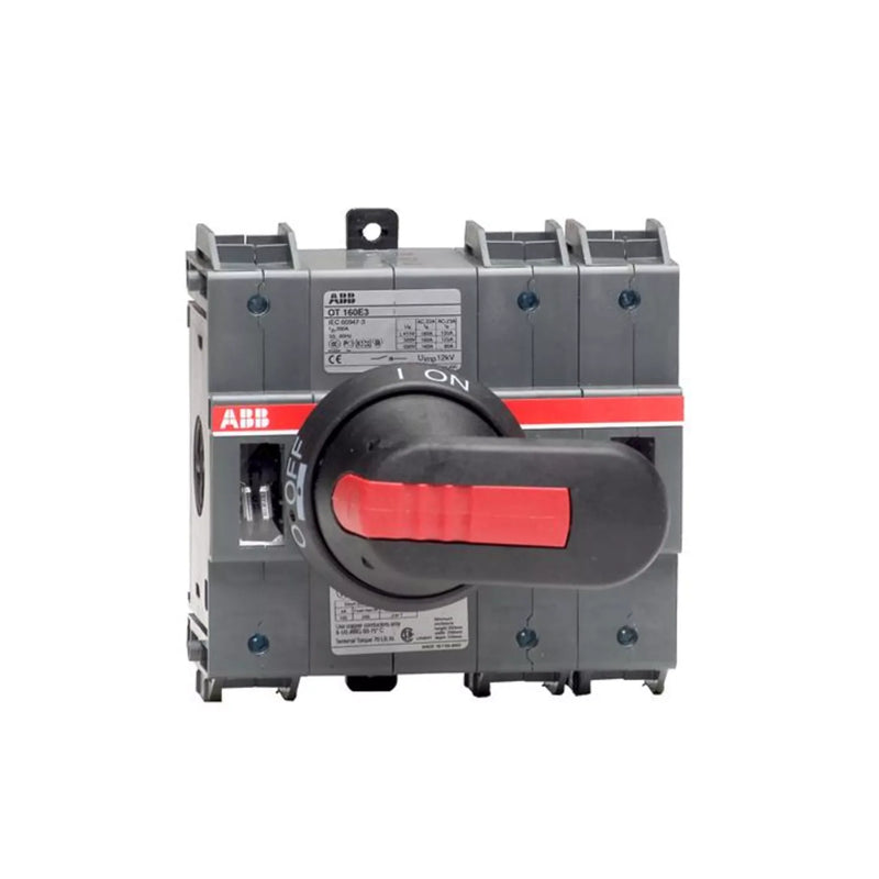 ABB OT160E3 air circuit breaker providing reliable overload and short circuit protection with 160A rated current.