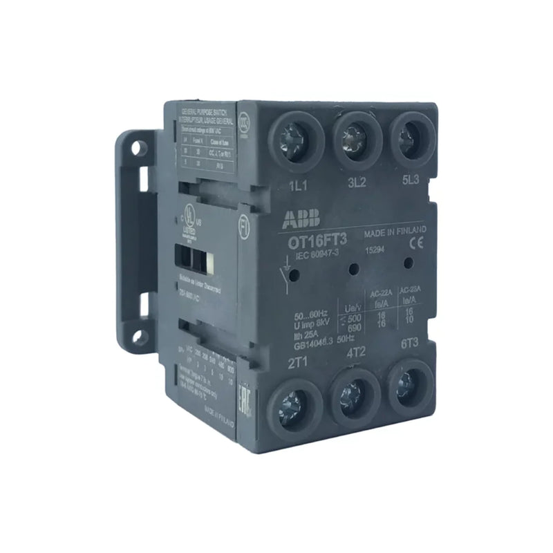 ABB OT16FT3 3-Pole Switch-Disconnector for safe industrial power isolation, front-operated, door-mounted design.