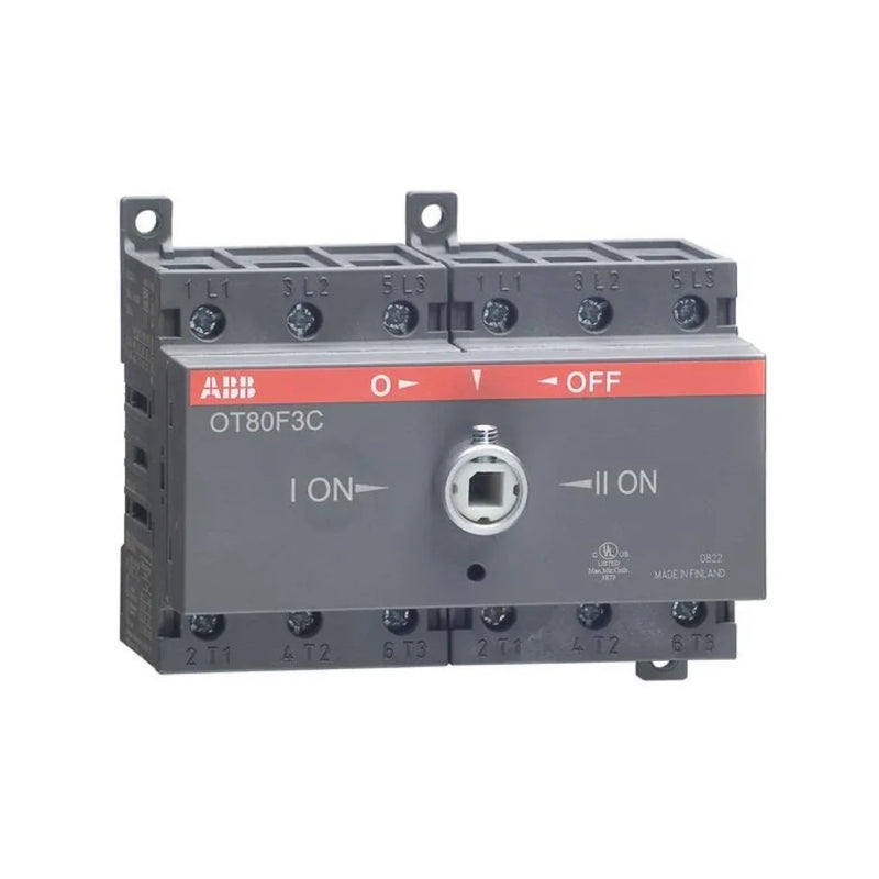 ABB OT80F3C switch-disconnector ideal for industry, 3-pole, front-operated, with integrated fuse for circuit safety.