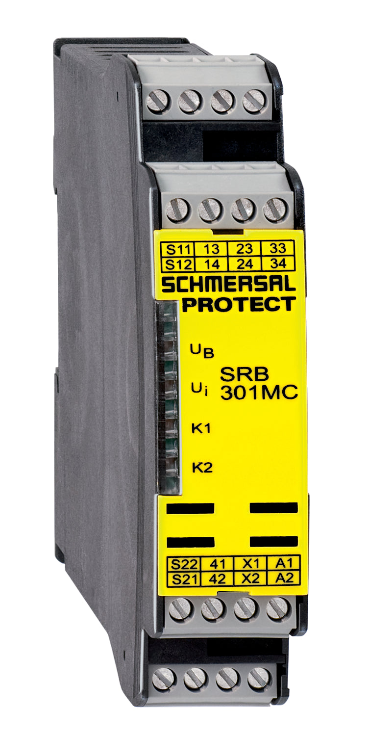Schmersal SRB301MC-24V Safety Relay ensuring reliability in industrial settings with a durable design.
