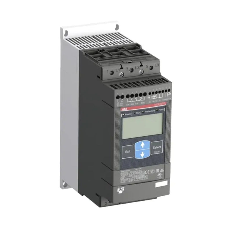 ABB PSE37-600-70 soft starter offering efficient motor starting and advanced protection for industrial use.
