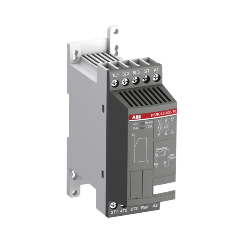 ABB PSR3-600-70 soft starter ensures smooth motor startup and improved industrial efficiency with energy-saving features.