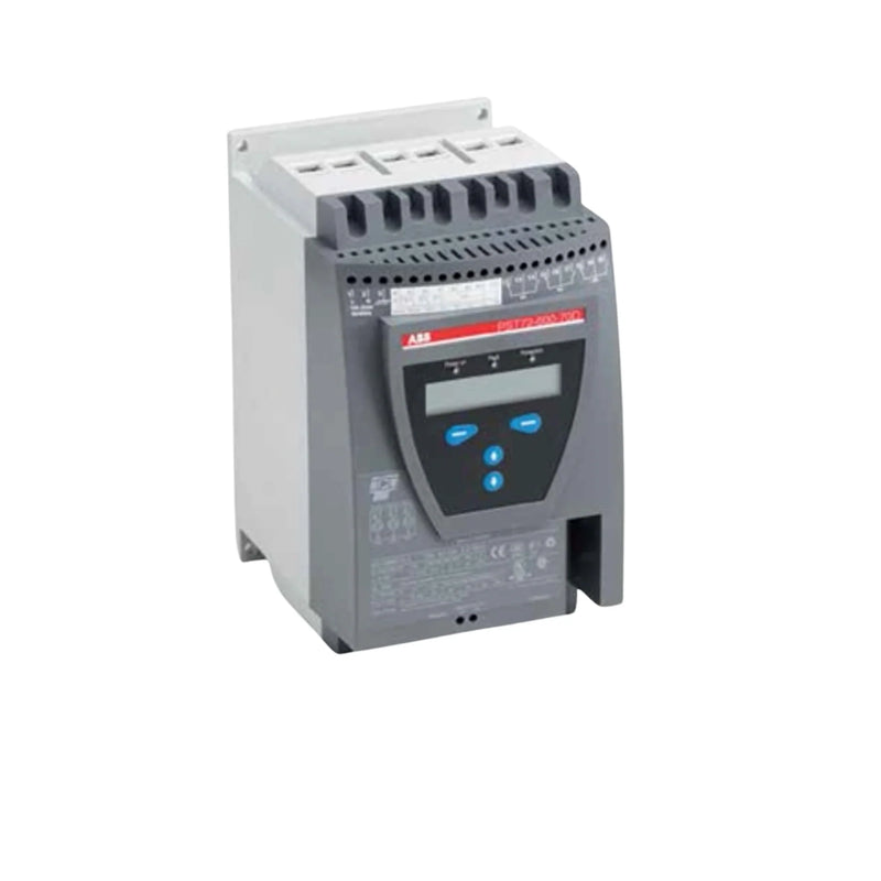 ABB PST300-600-70 soft starter, designed for smooth motor acceleration and protection, rated at 600A, industrial use.