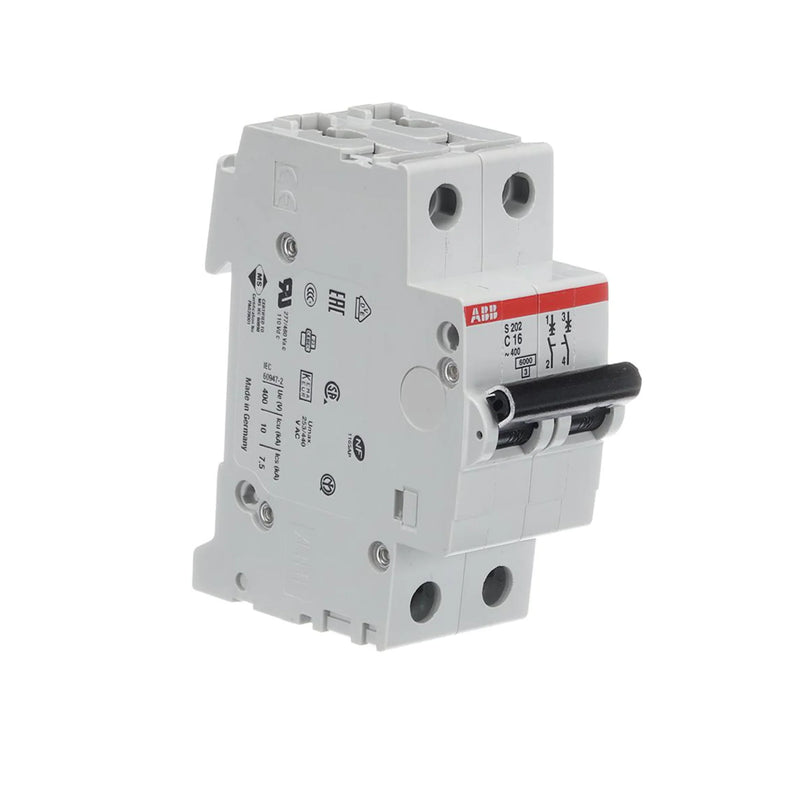ABB S202-C16 circuit breaker safeguards circuits from overcurrent, ensuring safety and reliability in electrical systems.