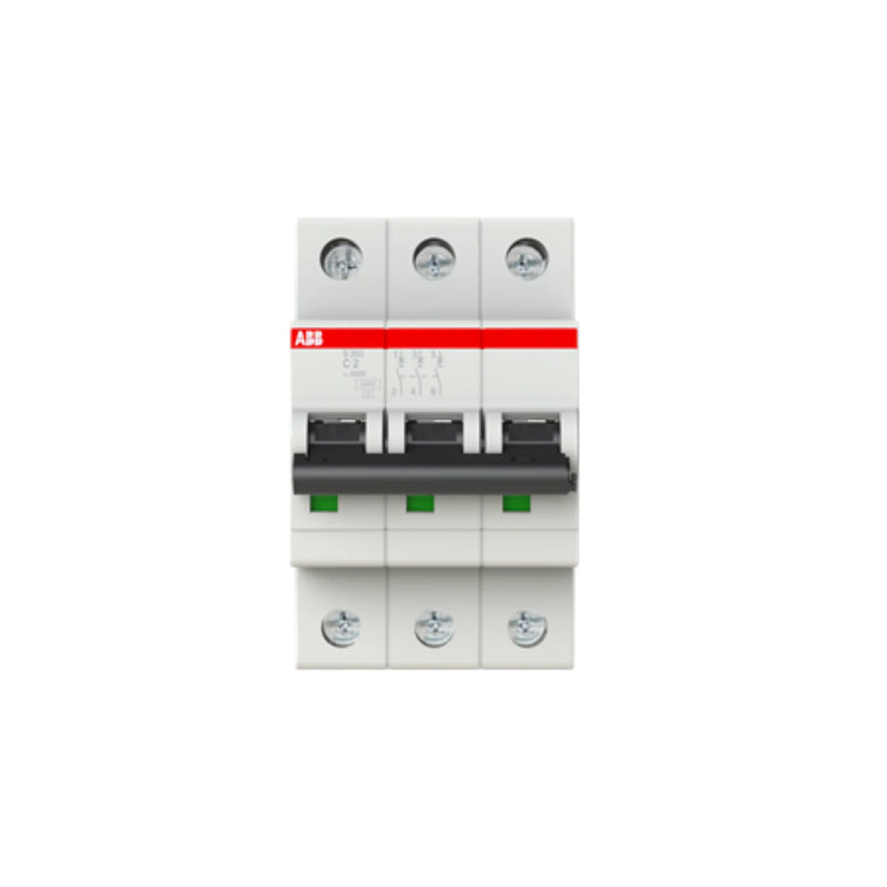 ABB S203-C2 circuit breaker providing reliable protection with compact design for various applications.